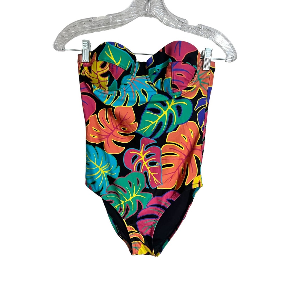 J. Crew Strapless  Tropical One Piece Swimsuit 4